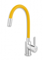 Novaservis Flexi 70710,0ZL - stojanková páková drezová batéria, chróm/žltá